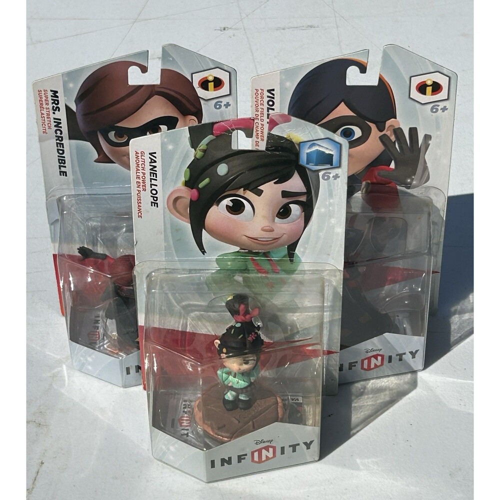 Disney Infinity Figure Lot Violet Mrs Incredible Vanellope New